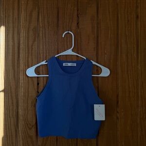 Zara Blue Crop Top